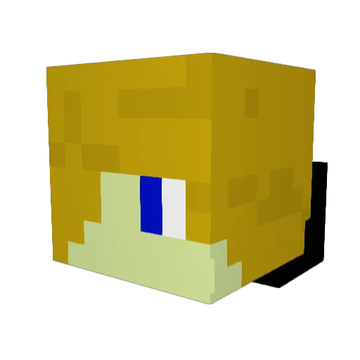 Zachbyte Minecraft avatar head, 3D render