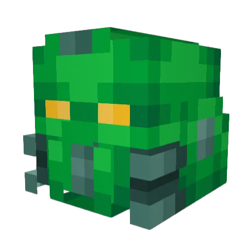 Zachicon Minecraft avatar head, 3D render
