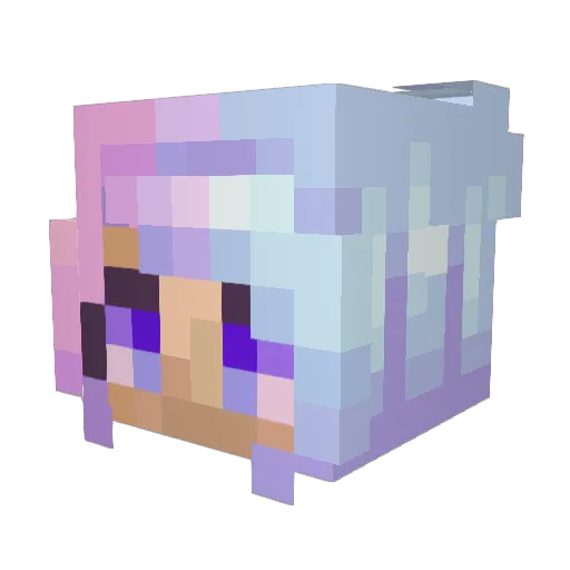 Zachiru Minecraft avatar head, 3D render