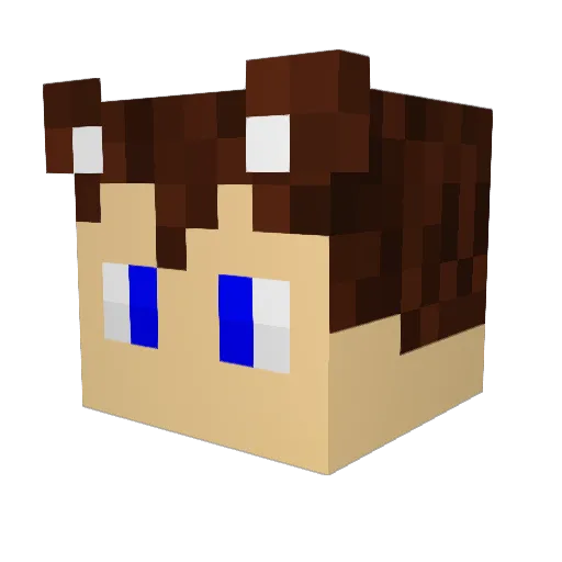 ZachitySplat Minecraft avatar head, 3D render
