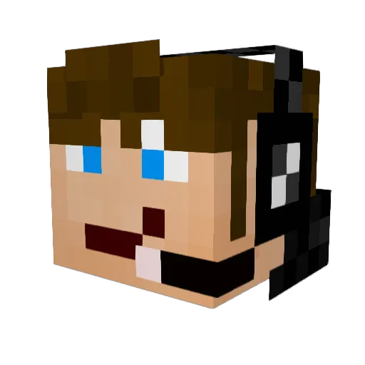 Zachmace Minecraft avatar head, 3D render