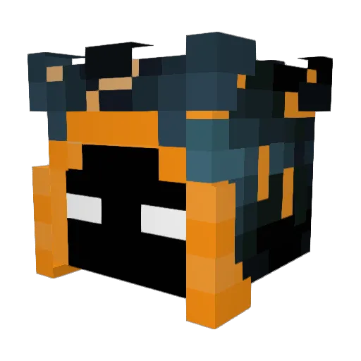 ZachrafHakimi Minecraft avatar head, 3D render