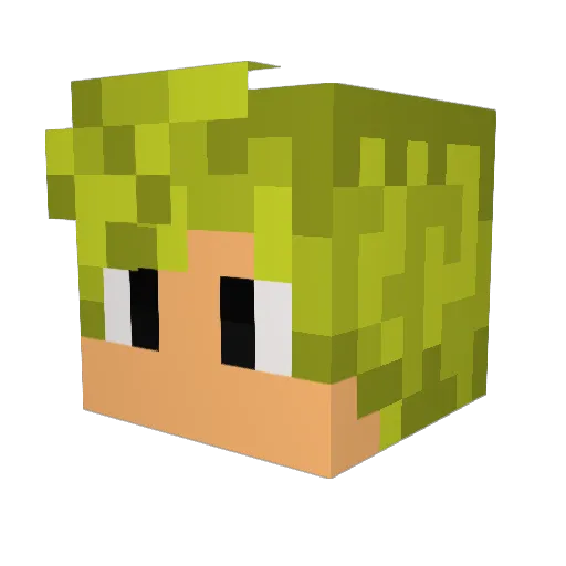 ZachtYT Minecraft avatar head, 3D render