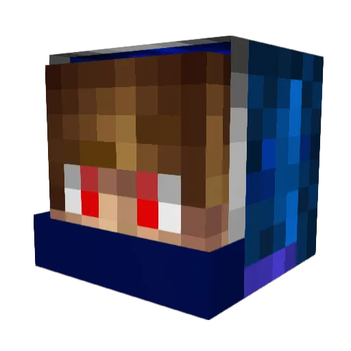 Zachto_ Minecraft avatar head, 3D render