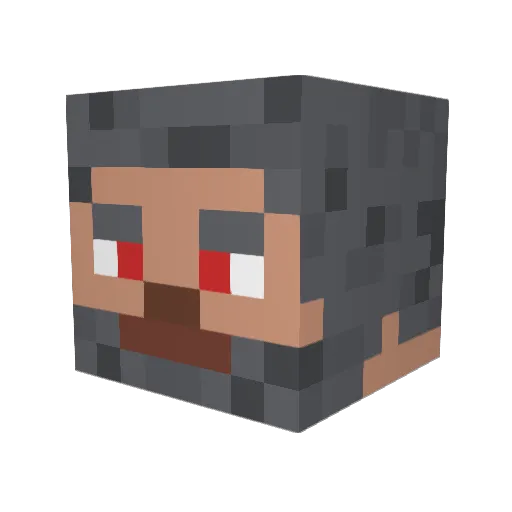 Zachy200 Minecraft avatar head, 3D render