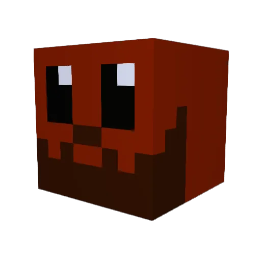 Zack1516 Minecraft avatar head, 3D render