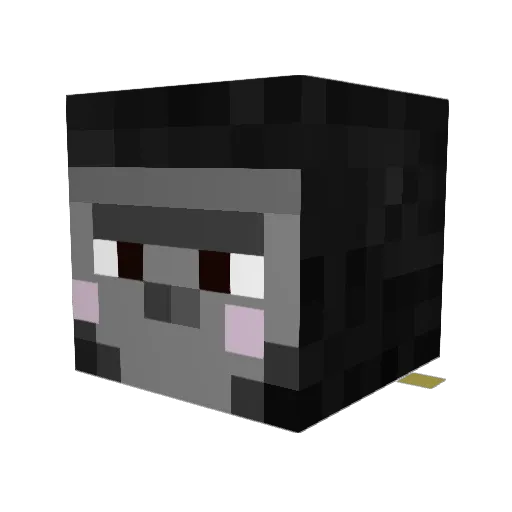 Zack236 Minecraft avatar head, 3D render