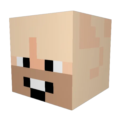 ZackClark Minecraft avatar head, 3D render
