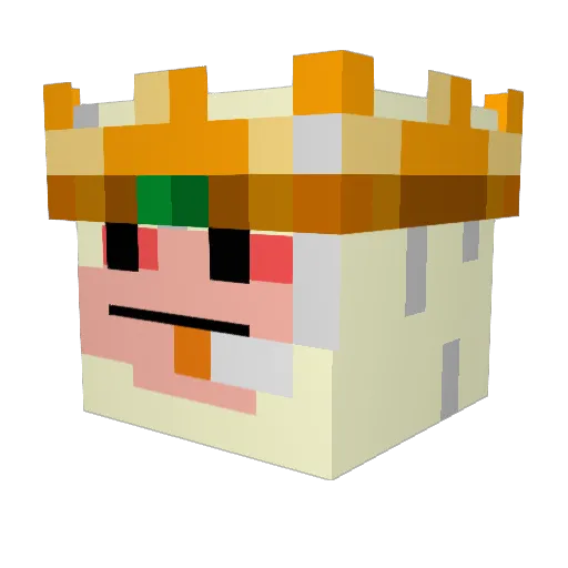 ZackRocha Minecraft avatar head, 3D render