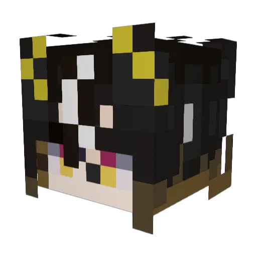 ZackSakai Minecraft avatar head, 3D render