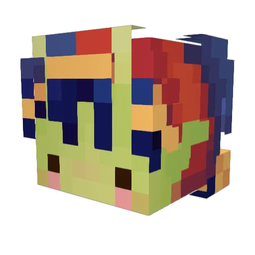 ZackSparrow69 Minecraft avatar head, 3D render