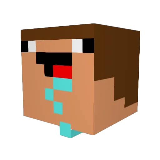 ZackSuchzz Minecraft avatar head, 3D render