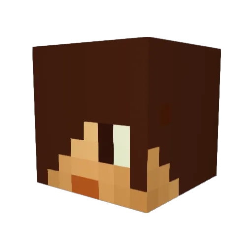 ZackTDavid Minecraft avatar head, 3D render