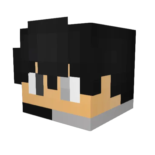 Zack_8 Minecraft avatar head, 3D render