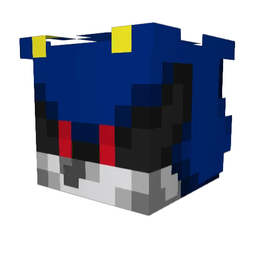 Zackarite Minecraft avatar head, 3D render