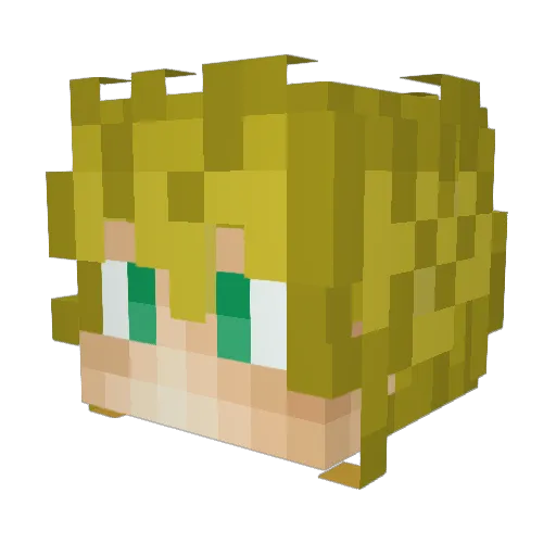 Zackary0 Minecraft avatar head, 3D render