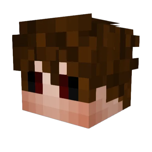 Zackeym Minecraft avatar head, 3D render