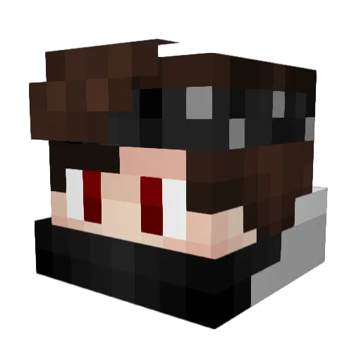 Zackkyy Minecraft avatar head, 3D render