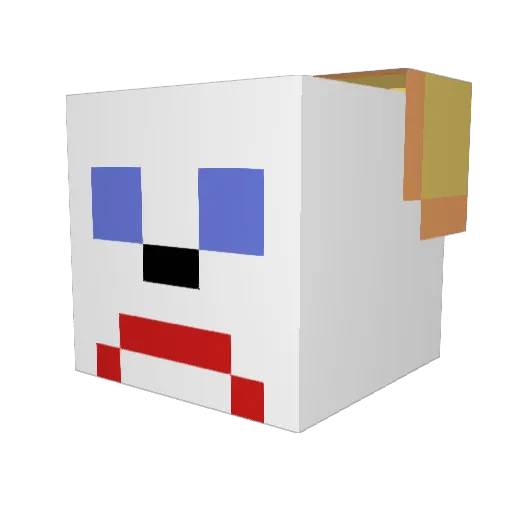 ZacklnTheBox Minecraft avatar head, 3D render