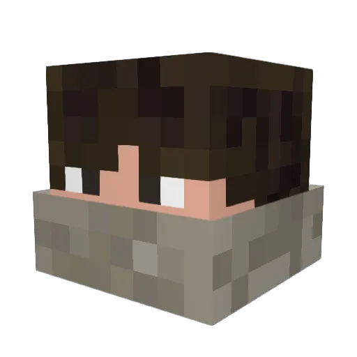 Zackthecrafter Minecraft avatar head, 3D render