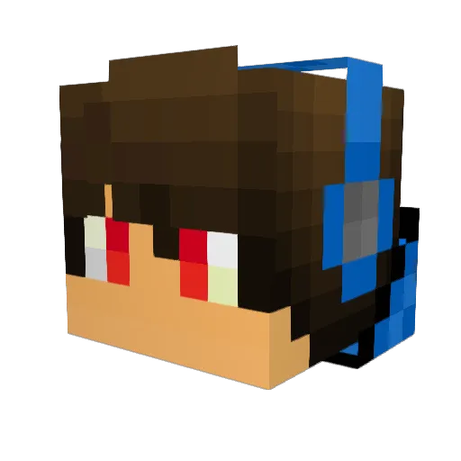 Zackury Minecraft avatar head, 3D render