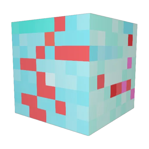 Zackuza Minecraft avatar head, 3D render