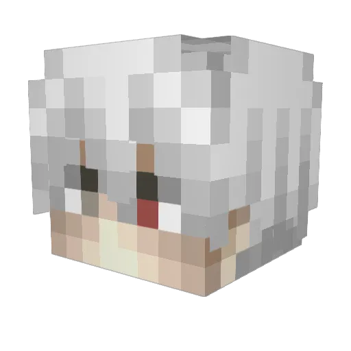 Zackxw Minecraft avatar head, 3D render