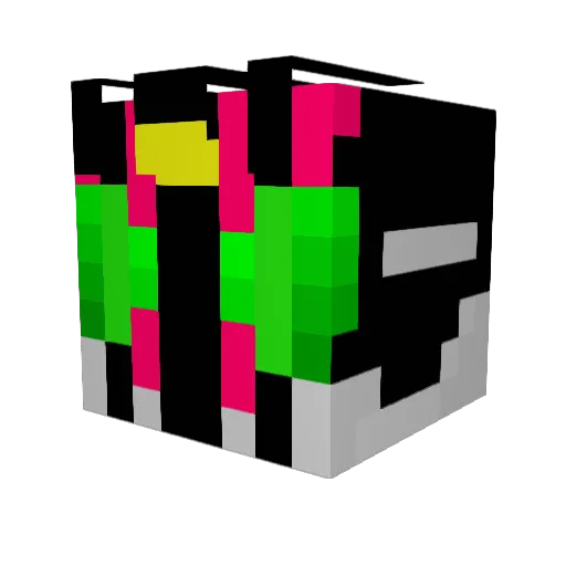 Zacky666 Minecraft avatar head, 3D render