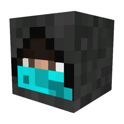 ZacoTNT Minecraft avatar head, 3D render