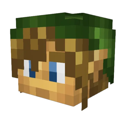 Zacombre Minecraft avatar head, 3D render