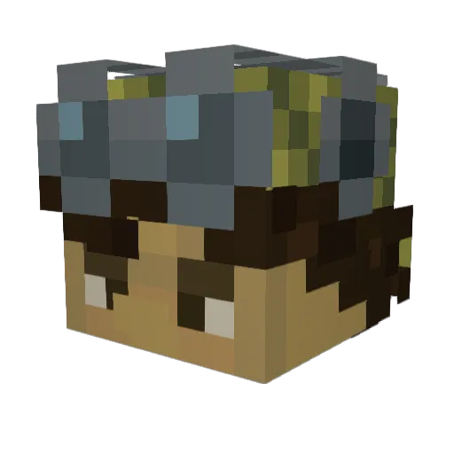 ZaconBacon Minecraft avatar head, 3D render
