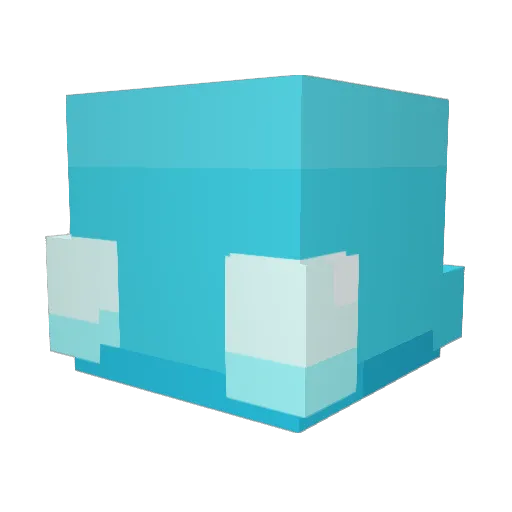Zacpak Minecraft avatar head, 3D render