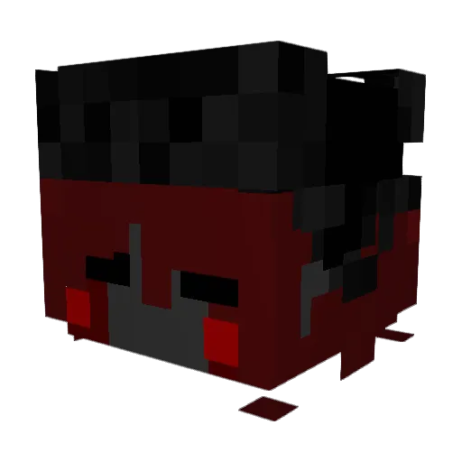 Zacrovax Minecraft avatar head, 3D render