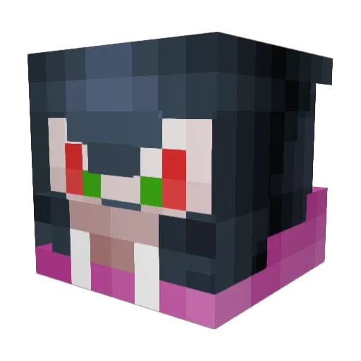 Zacrude Minecraft avatar head, 3D render