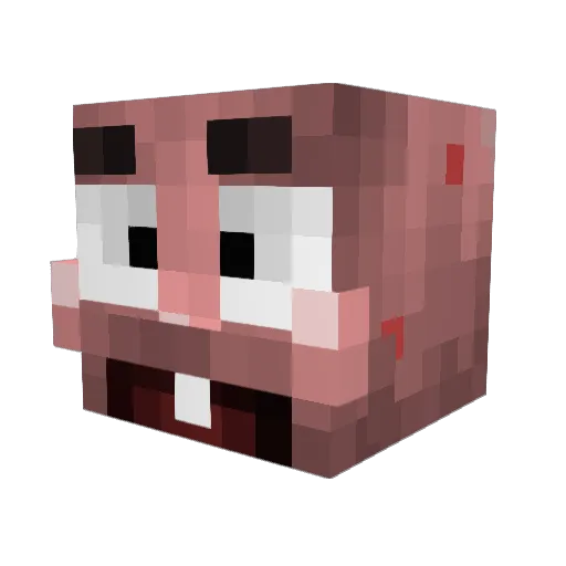 Zaddy66 Minecraft avatar head, 3D render