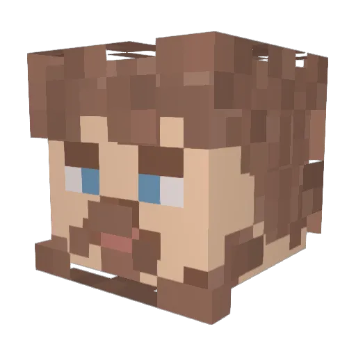 ZaddyHarlow Minecraft avatar head, 3D render