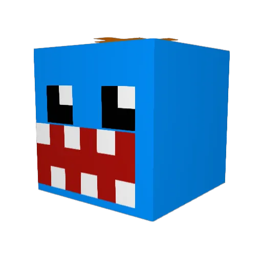 ZaddyMit Minecraft avatar head, 3D render