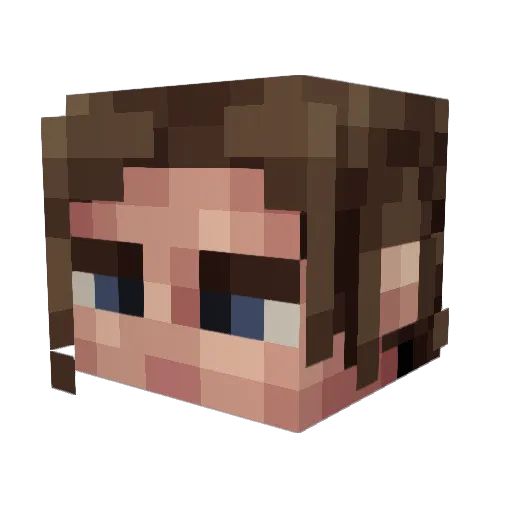 Zade67 Minecraft avatar head, 3D render