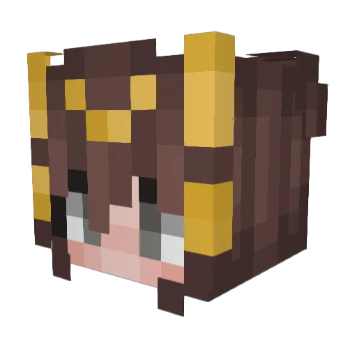 ZadeG Minecraft avatar head, 3D render