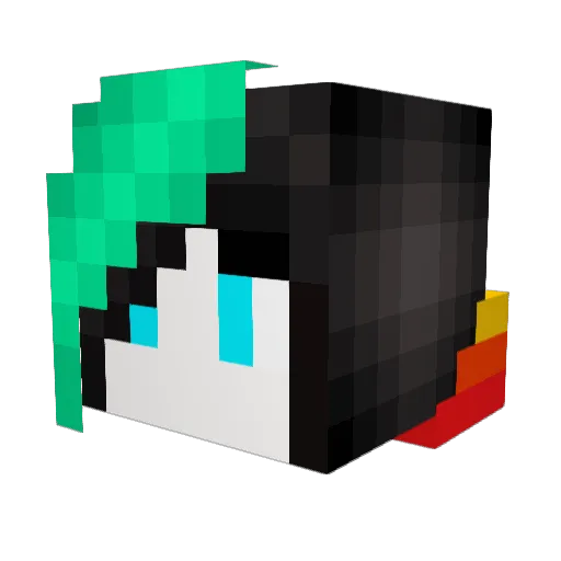 ZadeTheWolf Minecraft avatar head, 3D render