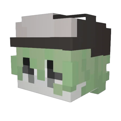 Zadem Minecraft avatar head, 3D render