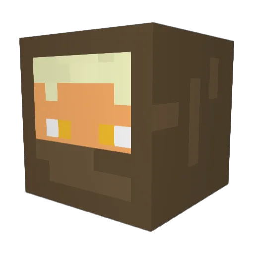 Zadh Minecraft avatar head, 3D render