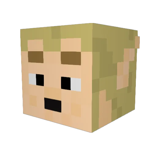 Zadochian Minecraft avatar head, 3D render