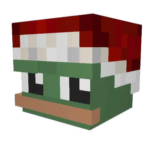 Zadrotishe_ Minecraft avatar head, 3D render