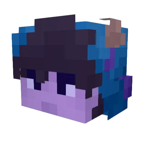 Zaedeidad Minecraft avatar head, 3D render