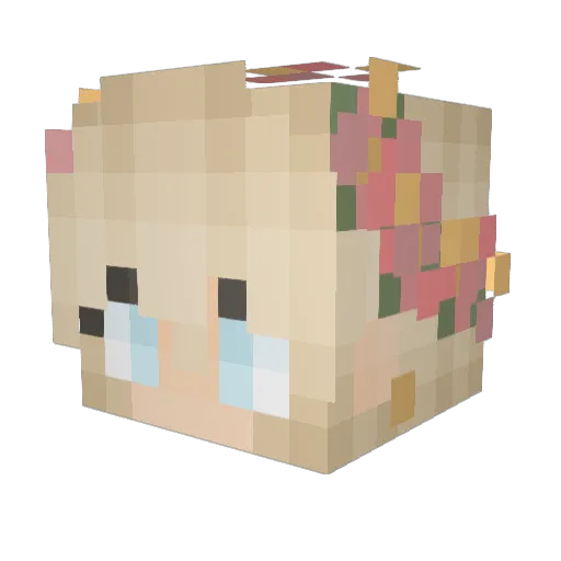 Zaei Minecraft avatar head, 3D render