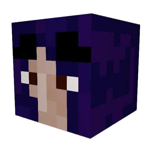 Zaelet Minecraft avatar head, 3D render
