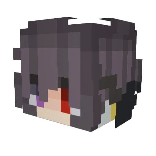 Zaeliel Minecraft avatar head, 3D render