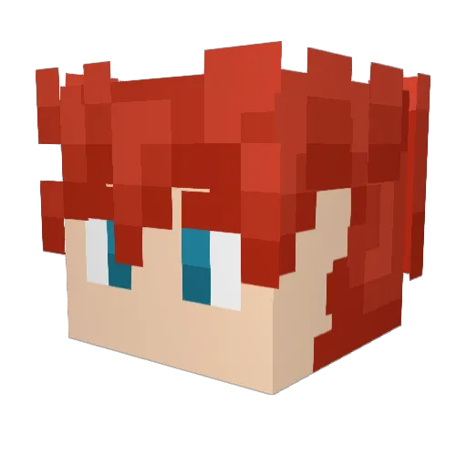 Zaelsss Minecraft avatar head, 3D render