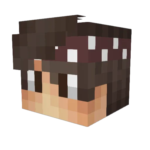 Zaelya Minecraft avatar head, 3D render